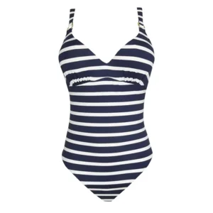 Prima Donna Swim Nayarit badpak blauw-wit gestreept