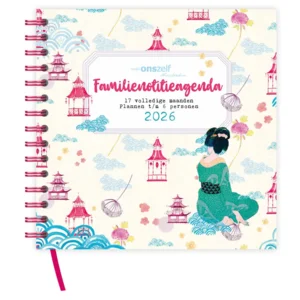 Agenda - 2026 - Familie - Geisha - 6pers. - 17mnd. - 19,5x19,5cm