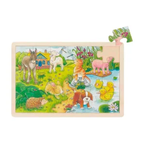 Goki Raampuzzel Babydieren 24St