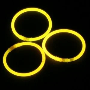 Gele glow armbanden