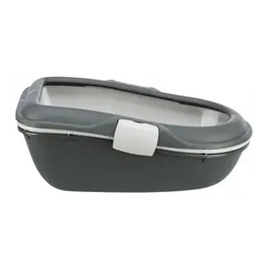 TRIXIE BERTO KATTENBAK OPEN MET SCHEIDINGSSYTEEM GRIJS/PASTELBLAUW/GRANIET 59X39X22 CM