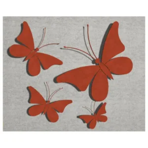 Cortenstaal vlinderset van 4 Design