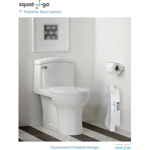 Squat N Go Opvouwbaar toiletkrukje zorgt voor een natuurlijke en gezonde toilethouding
