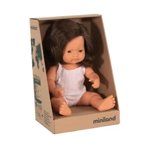 Miniland Babypop Bruinharig Meisje 38cm