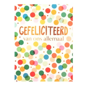 Kaart - A4 formaat - Gefeliciteerd van ons allemaal - MAX007