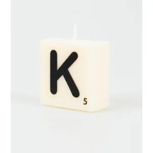 Cijfer- / letterkaarsje - Scrabble - K