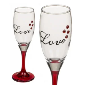 Champagneglazen - Love - 2st. - In doos