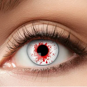 Lenzen - Bloodshot - Wit met bloedspetters - 3mnd. lenzen