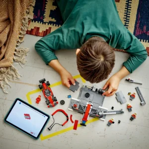 LEGO® F1® pitstop en pitcrew met Ferrari auto