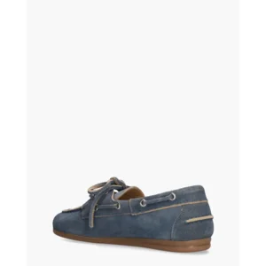 Posa Boat Loafer Blauw Dames Veterschoenen