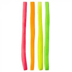 Set 4 elastische fluo haarband - Neon elastieken haarbanden