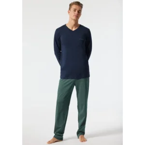 Schiesser – Fine Interlock - Pyjama – 178110 – Dark Blue