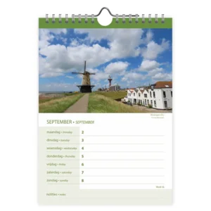 Week kalender - 2024 - 12 provinciën - 16,5x23cm