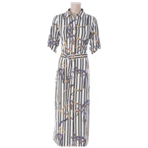 K-Design maxi jurk met strepen: Q865 (links)
