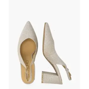 Di Lauro Wiby Goud Dames Slingbackpumps
