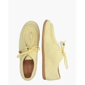 DWRS Label Laval Lichtgeel Dames Veterschoenen