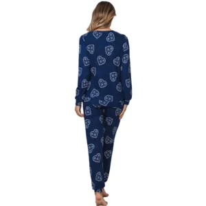 Pastunette Pyjama Dames: Rebelle, Blauw, super zacht en warm ( PAS.112 )