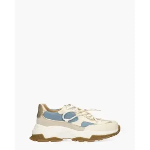 DWRS Label Bonney Denim Beige/Blauw Damessneakers