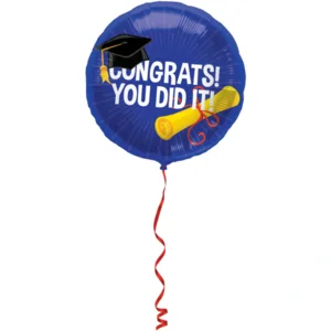 Folieballon - Geslaagd - Congratulations, you did it - 45cm - Zonder vulling