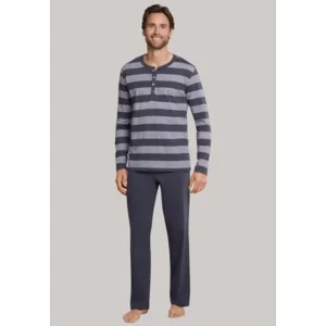 Schiesser – Ebony – Pyjama – 159631 – Grey Stripe