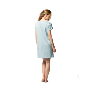 Egatex Dames Nachthemd: Blauw, Korte mouw (EGA.487 )