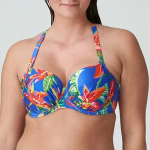 Prima Donna Swim Latakia voorgevormde bikini in blauw met bloemenprint