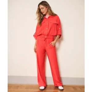 Esqualo Broek: Chili Red, Elastiek in de lenden ( ESQ.321 )