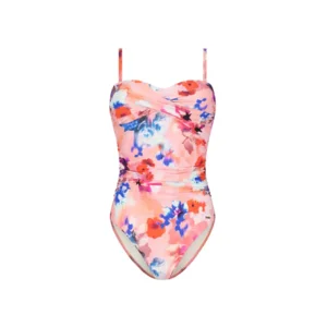 Cyell Femme Floral strapless badpak in een lichtroze bloemenprint