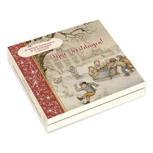 Kaarten - Kerst - Anton Pieck - Kinderen in slee/IJstafereel - 2 motieven - 10st.