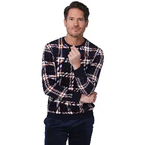 Pastunette pyjama heren: fleece, donker blauw ( PAS.131 )