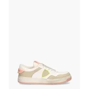 Philippe Model Lyon Recycle Mixage Wit/Beige/Roze Damessneakers
