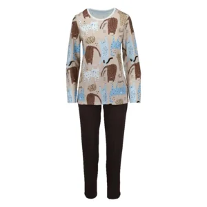Ringella – Cat Print – Pyjama – 6511234 – Brown
