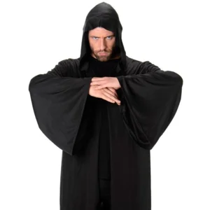 Middeleeuwen - Cape met capuchon - Zwart - One size