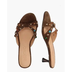 Inuovo YR6004 Donkerbruin Damesslippers