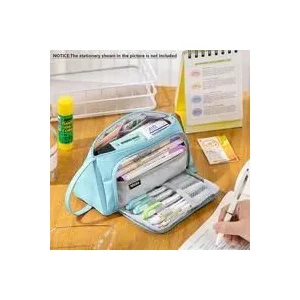 Pennenzak Etui Licht Blauw Canvas