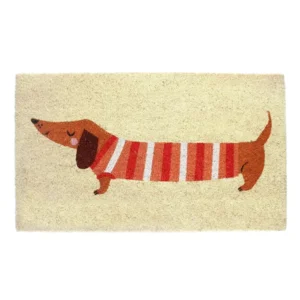 Rex London Deurmat Hond Teckel met Trui Kokos