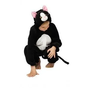 ZWARTE ONESIE POES/KAT
