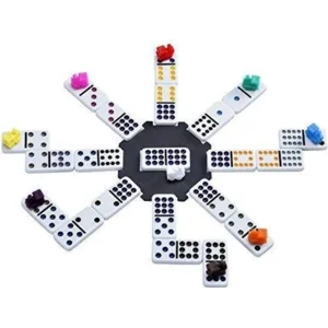 Spel - Domino - Mexican train - Dubbel 12 - In aluminium koffer