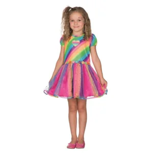 Kostuum - Regenboog fee - Jurk - 1dlg. - mt.104