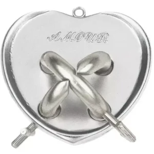 IQ-puzzel - Amour - Mini - Metaal - Zilver - Niveau 5