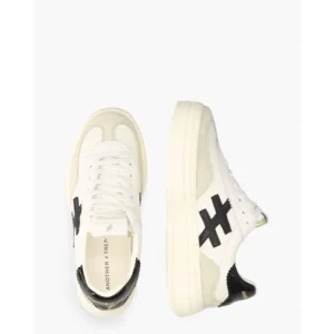 Another Trend A035 Off-White/Zwart Damessneakers