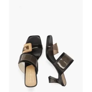 Hispanitas Greta Zwart/Bruin Damesslippers