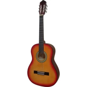 MSA kinder/jeugd-gitaar klassiek 3/4, cherry sunburst, voor linkshandigen