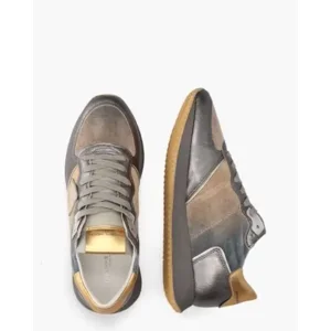 Philippe Model Tropez X Mondial Zilver/Beige Damessneakers