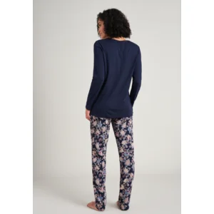 Schiesser – Feminine Floral Comfort Fit – Pyjama – 175571 – Dark Blue