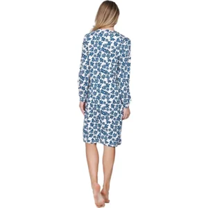 Pastunette Dames Nachthemd: Blauw, lengte 105 ( PAS.197 )