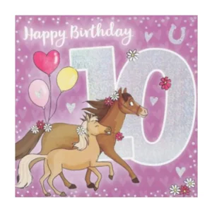 Kaart - Leeftijd & muziek - 10 jaar - Paarden - 019A