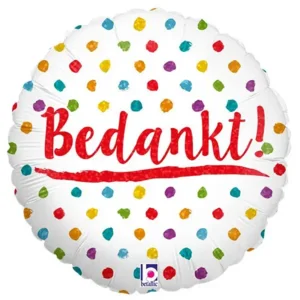 Folieballon - Bedankt! - Holografisch - 46cm - Zonder vulling