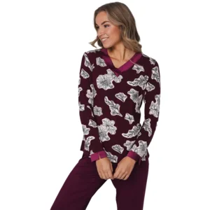 Pastunette Dames pyjama: Bordeaux, Viscose ( PAS.123 )