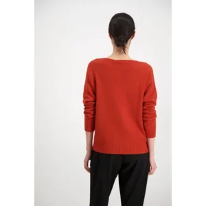 Signe Nature Pull: Brique kleur, V hals  ( Signe.1183 )